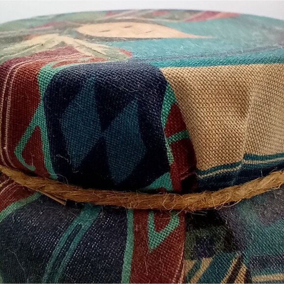 Aviary Glass Jar Native American Art Golden Harvest Southwest Bird Vintage 9.25" - Picture 5 of 15